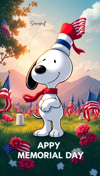 Snoopy Memorial Day Wallpaper