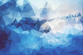 Low Poly Abstract Blue Digital Art Artwork Geometry