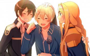 Wallpaper Alice Zuberg Eugeo Kazuto Kirigaya Kirito Sao Background
