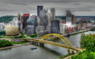 Building Skyscraper Bridge River Usa Man Made Pittsburgh 4k Wallpaper