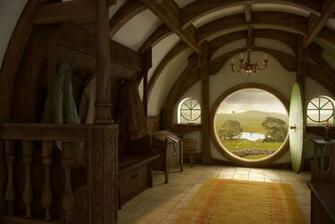 Hobbit Width Hole Home Interior Door Wallpaper