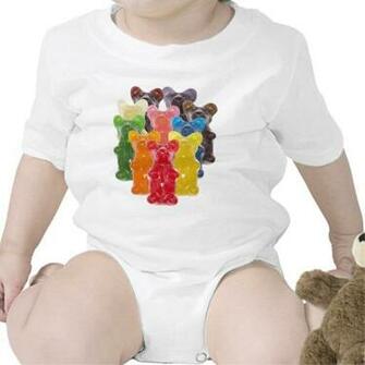 Funny Cute Gummy Bear Herds Baby Creeper