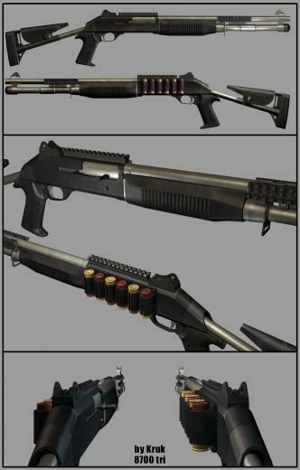 Benelli Shotgun Wallpaper Weapon 3d M4