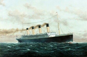 Titanic In The Stormy Sea Wallpaper And Image Pictures