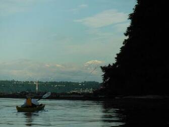 Mt Rainer And The Cascades Are Visible As We Near Tip Of Pt