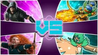Green Arrow Vs Flameslinger Merida Decidueye By Tech Pug2 On