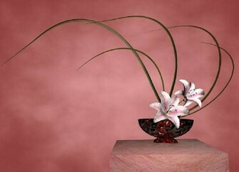 Ikebana With Lilies Hq Wallpaper
