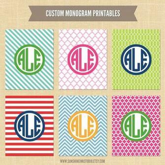 Preppy Patterns Custom Monogram Artwork