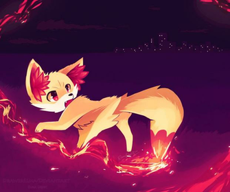 Fennekin Attack By Drawerelma