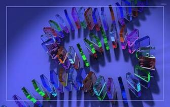 Colorful And Transparent Domino Tiles Wallpaper 3d