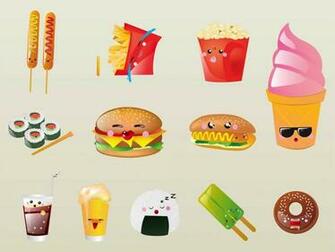 Cartoon Image Of Food Wallpaper HD Wide