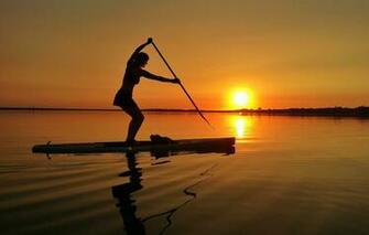 Wallpaper Girl Lake Sport The Evening Surf Sup Surfing