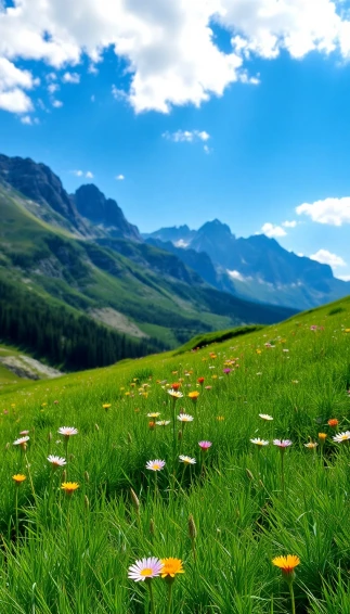 Mountain Meadow Wallpaper