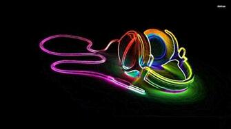 Music Colorful Headphones Full HD Wallpaper For Desktop And