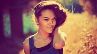 HD Wallpaper Brunette Texas Smile Cute Blurry