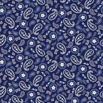 Blue Bandana Pattern Poly Blend