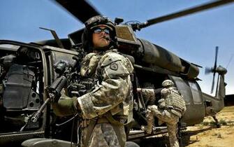 Us Soldier Blue Gray Helicopter Military