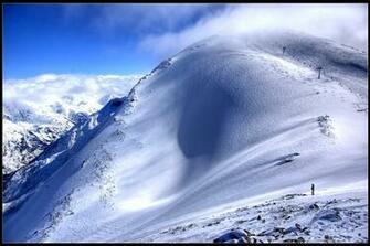 Landscape Winter Mountains Snow Wallpaper Background