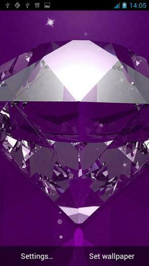 Purple Diamonds Live Wallpaper Screenshot