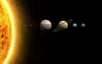 Solar System Planets Wallpaper Top