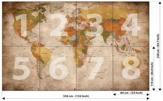 Amazon Great Art Wallpaper Retro World Map Vintage Wall