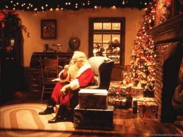 Christmas Fireplace Scene Wallpaper Gif Desktop Background