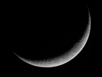 Crescent Moon Wallpaper HD In Space Imageci