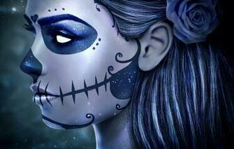 Day Of The Dead Skull Wallpaper HD Background