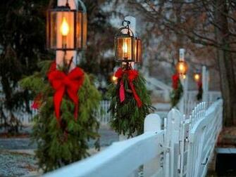 Trimmed Lamposts Home For The Holidays