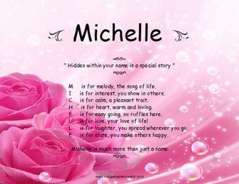 Michelle Name Wallpaper Flowers In Pink Colour