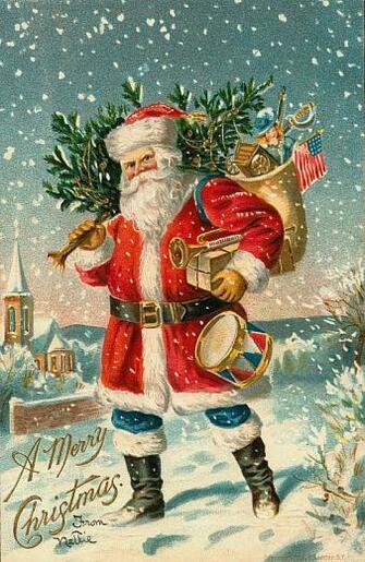 Santa Claus Vintage Wallpaper Desktop HD