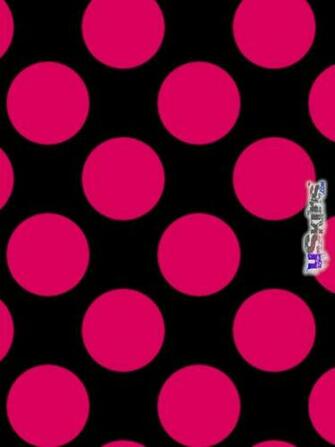 iPad Skin Kearas Polka Dots Pink On Black Fits iPad2 And iPad3