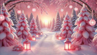 Customizable Pink Christmas Wallpaper For Your Screen