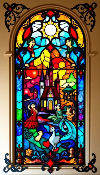 Disney Stained Glass Wallpaper