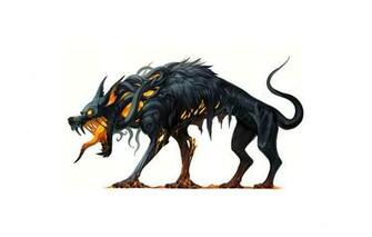 Wallpaper Background Fantasy Art Beast Dog Hellhound