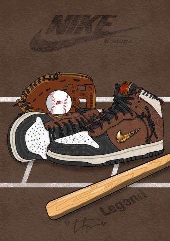 Nike Dunk High Bodega Legend Fauna Brown On Art