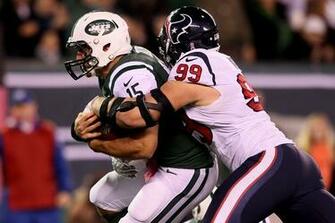 Jets Runs With The Ball Against J Watt Of Houston Texans
