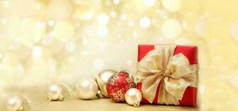 Golden Christmas Gift Background
