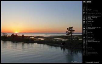 Mlewallpaper Chincoteague Sunset I Calendar