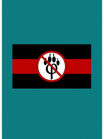Anti Furry Flag Active Art Board Print By Daviddcar