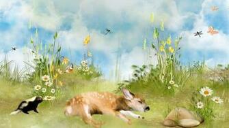 Sleeping Fawn Wallpaper