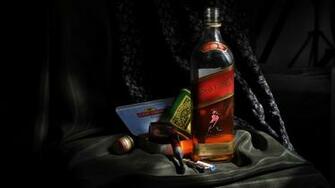 Johnny Walker Red Label Whiskeys Pipe Wallpaper HD Jpg