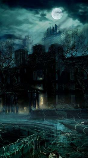 Terror Castle At Night Wallpaper iPhone