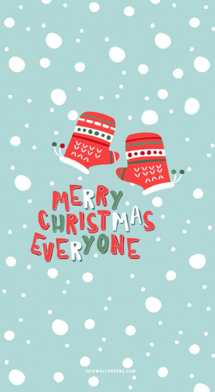 Cute Christmas Holiday Wallpaper Mitten Idea