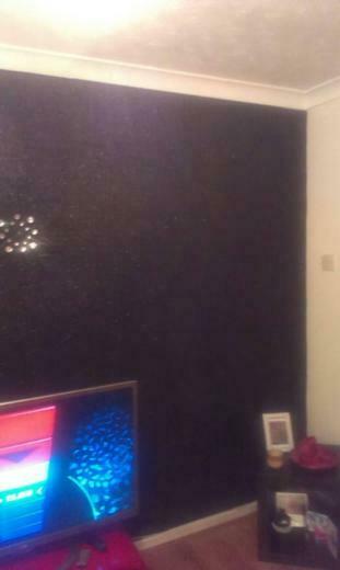 Black Glitter Wallpaper Covering