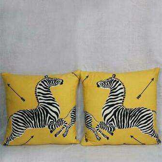 Scalamandre Zebra Pillows Livingroom