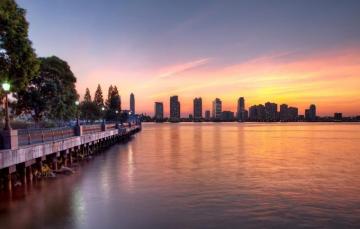 Wallpaper Sunset New York Usa Nyc Summer Sky