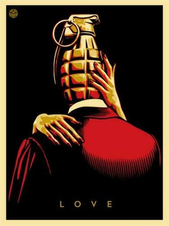 Love Is The Drug Red Obey Giant