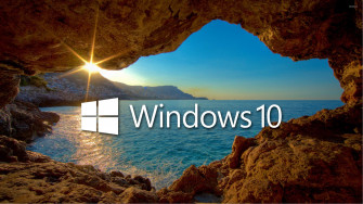 Windows Over The Cave White Text Logo Wallpaper Computer