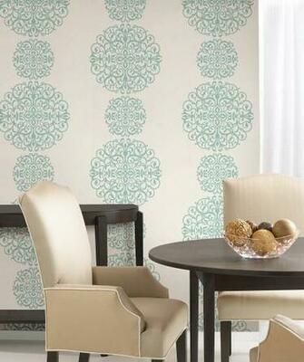 Medallion Wallpaper In This Book Is A Nice Size For Small Cottage